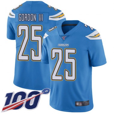 Los Angeles Chargers NFL Football Melvin Gordon Electric Blue Jersey Men Limited 25 Alternate 100th Season Vapor Untouchable